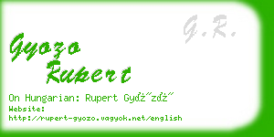 gyozo rupert business card